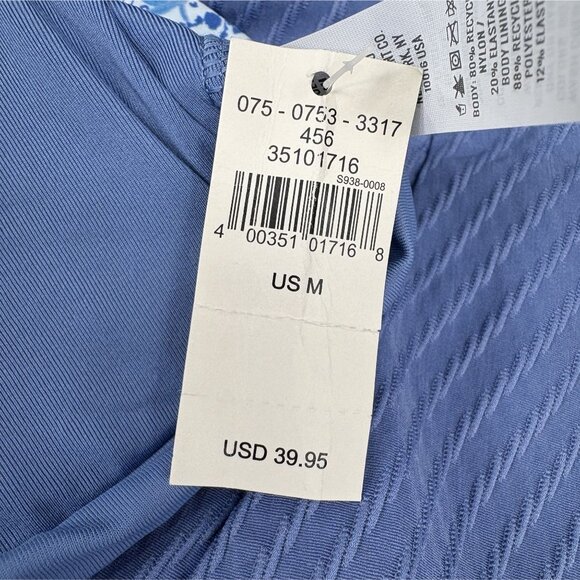 NWT Aerie Women's Floral Bikini Set Top M, Bottom S Blue High Waisted Swimwear - Picture 5 of 9